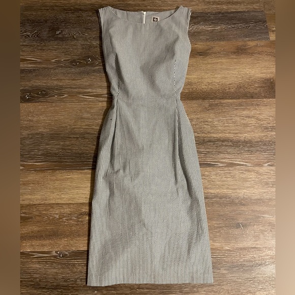 Anne Klein Pinstripe Structured Dress - Picture 1 of 3